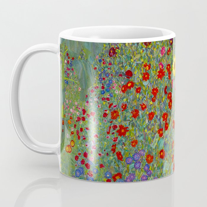 Gustav Klimt Farm Garden With Sunflowers  Coffee Mug Gallery Image 3
