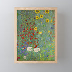 Gustav Klimt Farm Garden With Sunflowers  Mini Art Print Gallery Image 1