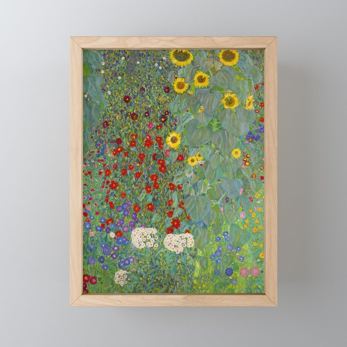 Gustav Klimt Farm Garden With Sunflowers  Mini Art Print Gallery Image 1