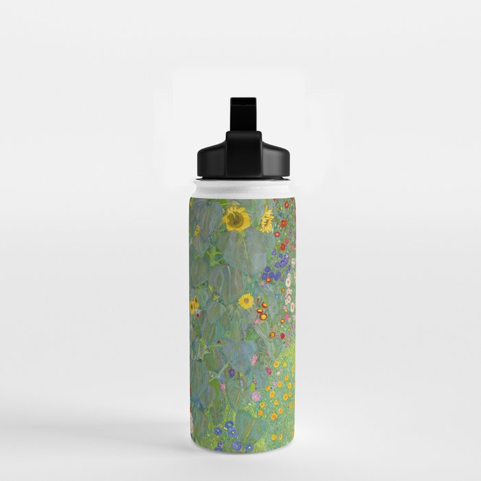 Gustav Klimt Farm Garden With Sunflowers  Water Bottle Gallery Image 2