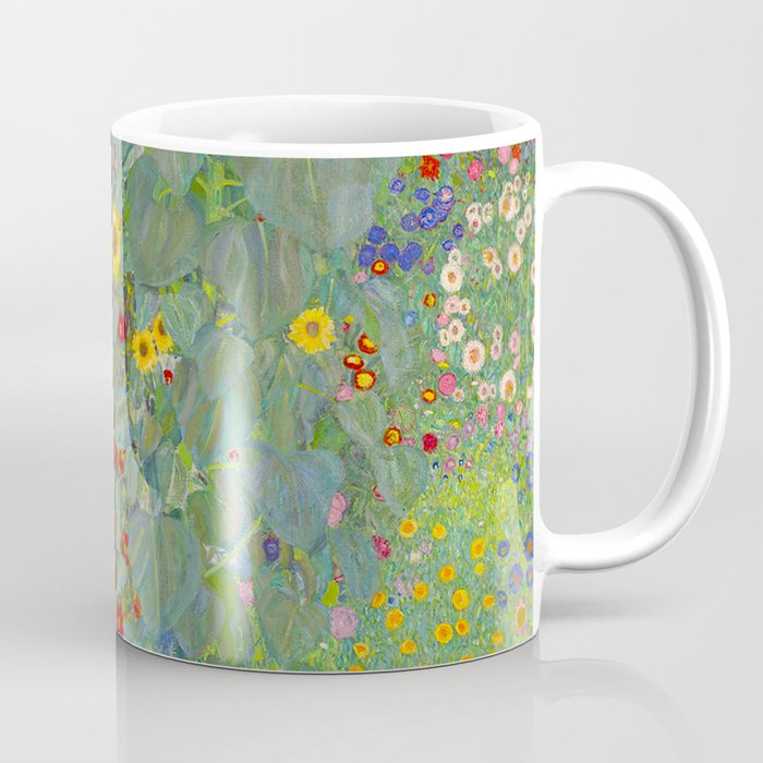 Gustav Klimt Farm Garden With Sunflowers  Coffee Mug Gallery Image 1