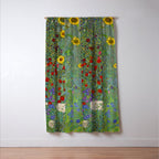 Gustav Klimt Farm Garden With Sunflowers  Window Curtain Gallery Image 3