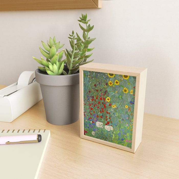 Gustav Klimt Farm Garden With Sunflowers  Mini Art Print Gallery Image 2