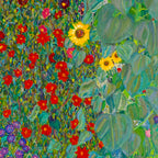 Gustav Klimt Farm Garden With Sunflowers  Coffee Mug Gallery Image 2