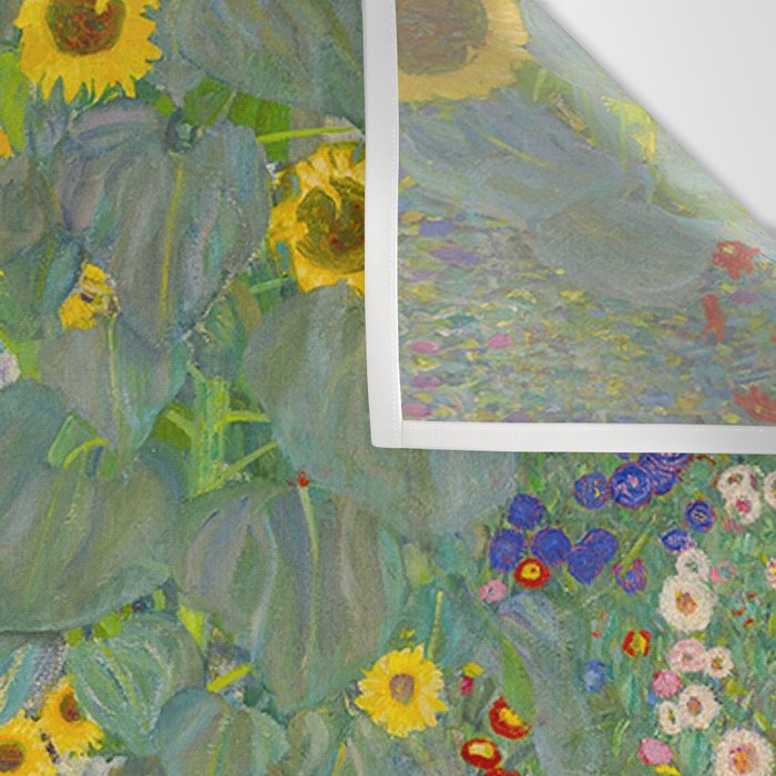 Gustav Klimt Farm Garden With Sunflowers  Wall Tapestry Gallery Image 3