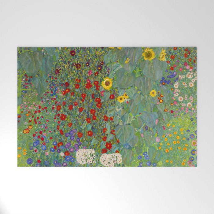 Gustav Klimt Farm Garden With Sunflowers  Welcome Mat Gallery Image 1