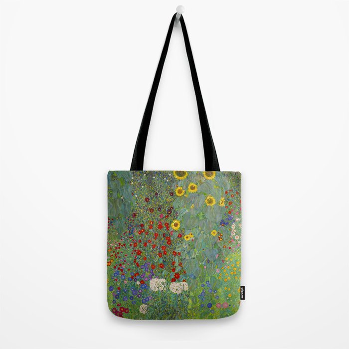 Gustav Klimt Farm Garden With Sunflowers  Tote Bag Gallery Image 2