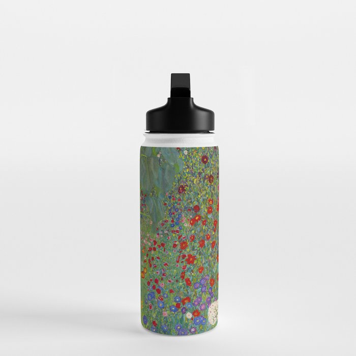 Gustav Klimt Farm Garden With Sunflowers  Water Bottle Gallery Image 3