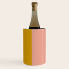Blush Pink and Mustard Gold Minimalist Color Block Wine Chiller Gallery Image 1