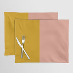 Blush Pink and Mustard Gold Minimalist Color Block Placemat Gallery Image 1