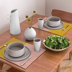 Blush Pink and Mustard Gold Minimalist Color Block Placemat Gallery Image 2