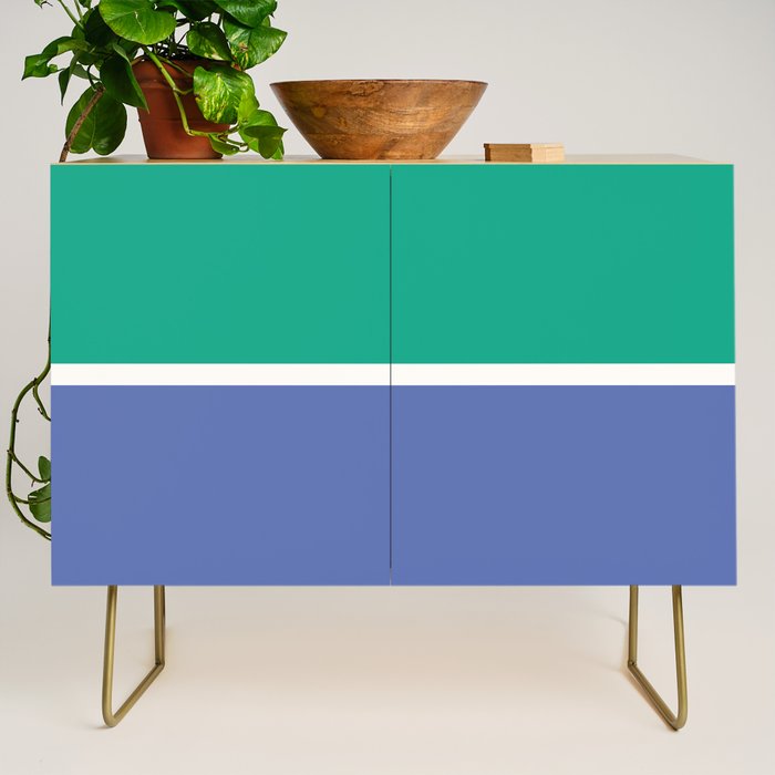 Color Block VI Green Blue Credenza Gallery Image 1