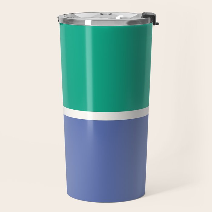 Color Block VI Green Blue Travel Mug Gallery Image 2