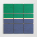 Color Block VI Green Blue Wood Wall Art Gallery Image 1