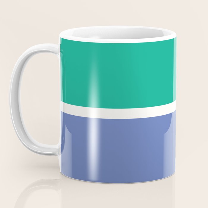 Color Block VI Green Blue Coffee Mug Gallery Image 3