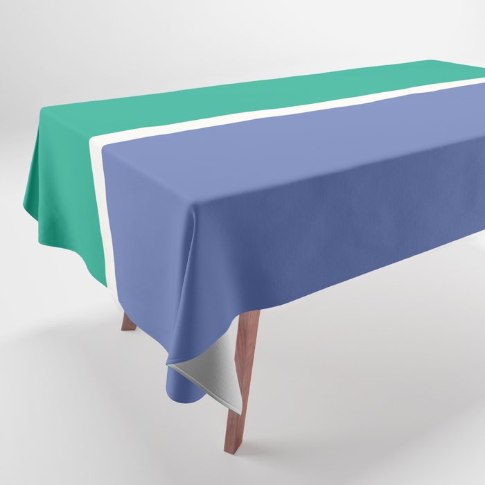 Color Block VI Green Blue Tablecloth Gallery Image 1