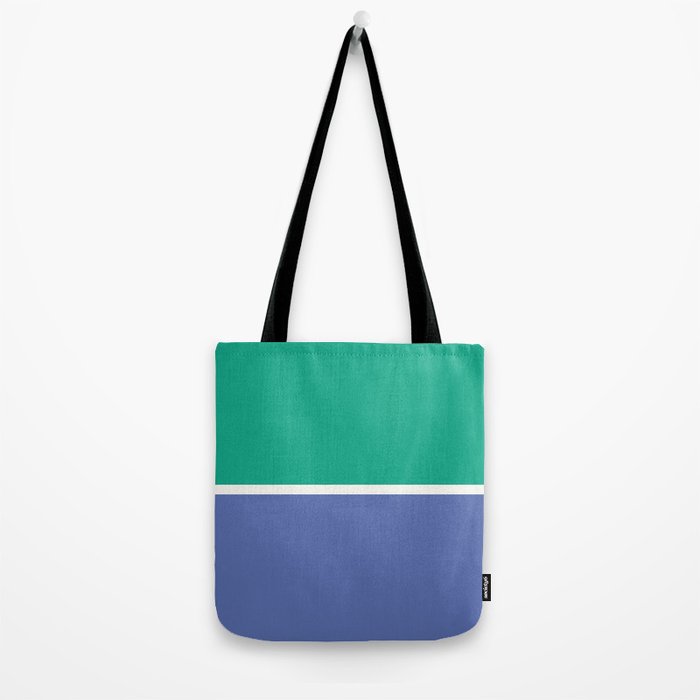 Color Block VI Green Blue Tote Bag Gallery Image 2