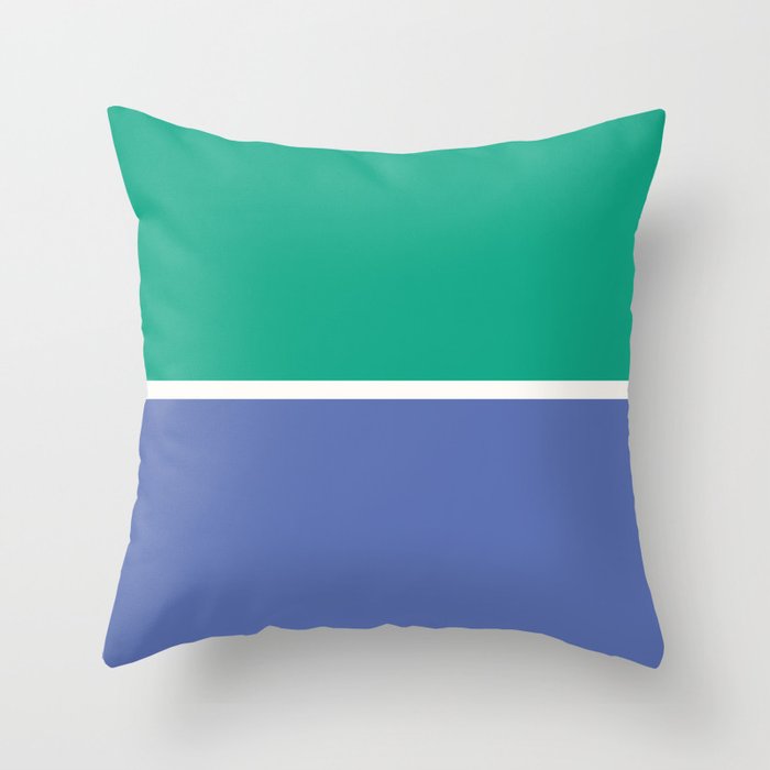 Color Block VI Green Blue Throw Pillow Gallery Image 6