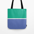 Color Block VI Green Blue Tote Bag Gallery Image 1