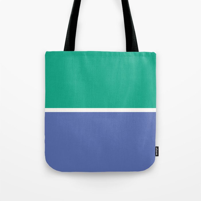 Color Block VI Green Blue Tote Bag Gallery Image 1