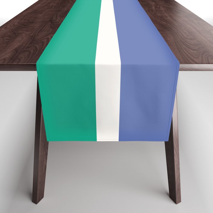 Color Block VI Green Blue Table Runner Gallery Image 1
