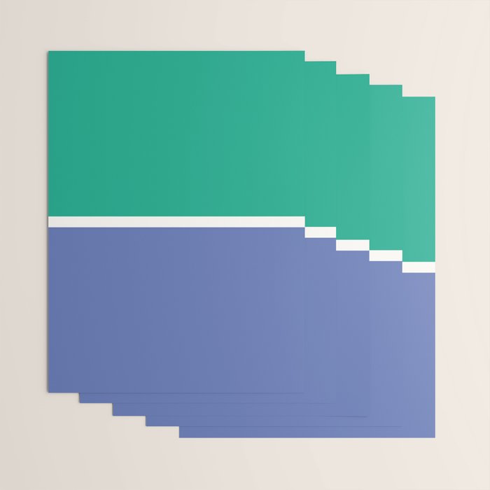 Color Block VI Green Blue Wrapping Paper Gallery Image 3