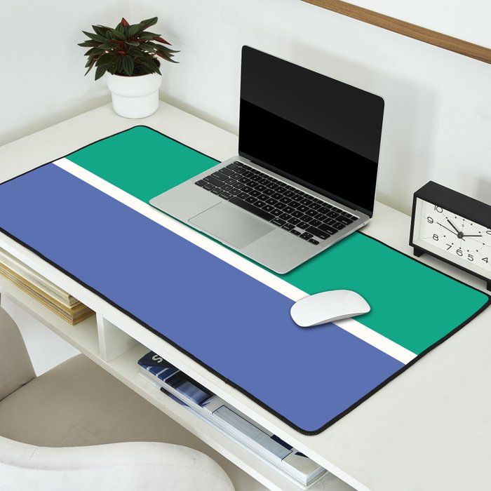 Color Block VI Green Blue Desk Mat Gallery Image 2