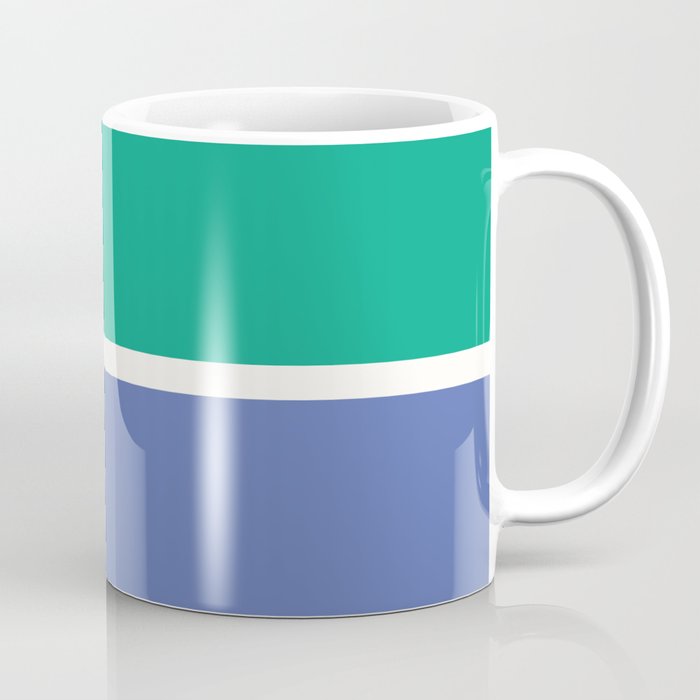 Color Block VI Green Blue Coffee Mug Gallery Image 1