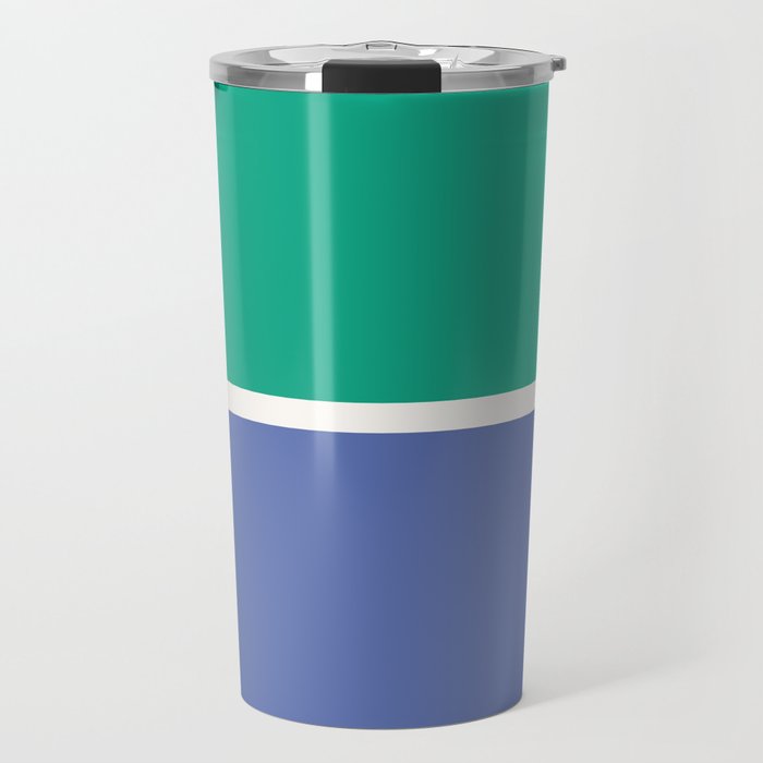Color Block VI Green Blue Travel Mug Gallery Image 1