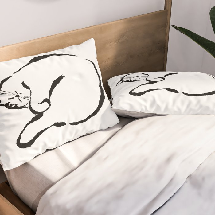 Sleeping Cat Pillow Sham Gallery Image 2