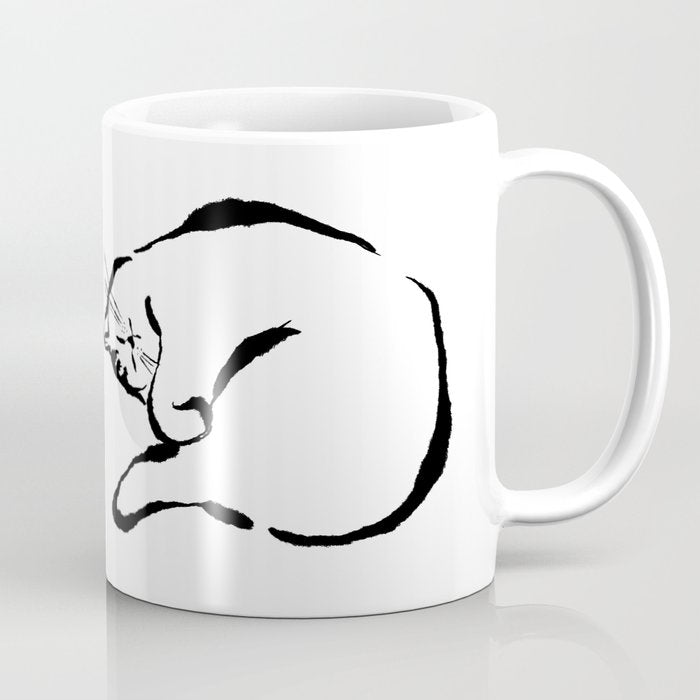 Sleeping Cat Coffee Mug Gallery Image 1