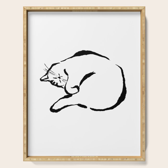 Sleeping Cat Serving Tray Gallery Image 1
