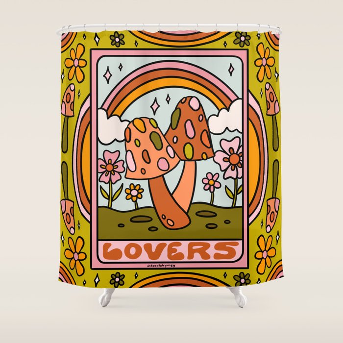 6. The Lovers Mushroom Shower Curtain Gallery Image 1