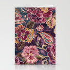 Exotic Plum Bohemian Floral Stationery Card Gallery Image 2
