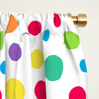 Rainbow Polka Dot Party Window Curtain Gallery Image 2