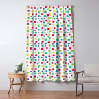Rainbow Polka Dot Party Window Curtain Gallery Image 5