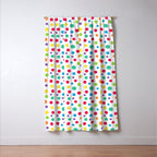 Rainbow Polka Dot Party Window Curtain Gallery Image 3
