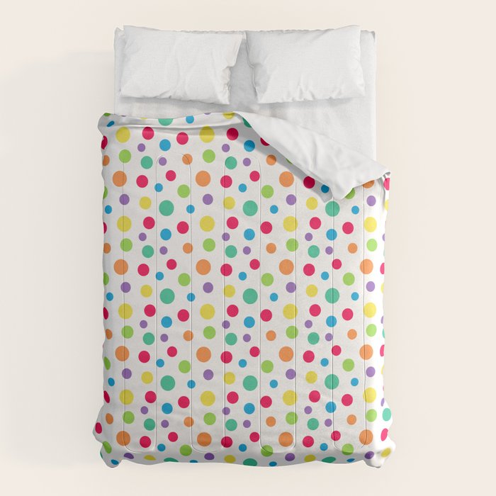 Rainbow Polka Dot Party Comforter Gallery Image 6