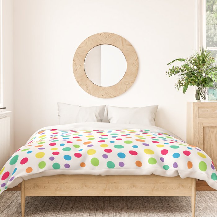 Rainbow Polka Dot Party Duvet Cover Gallery Image 3
