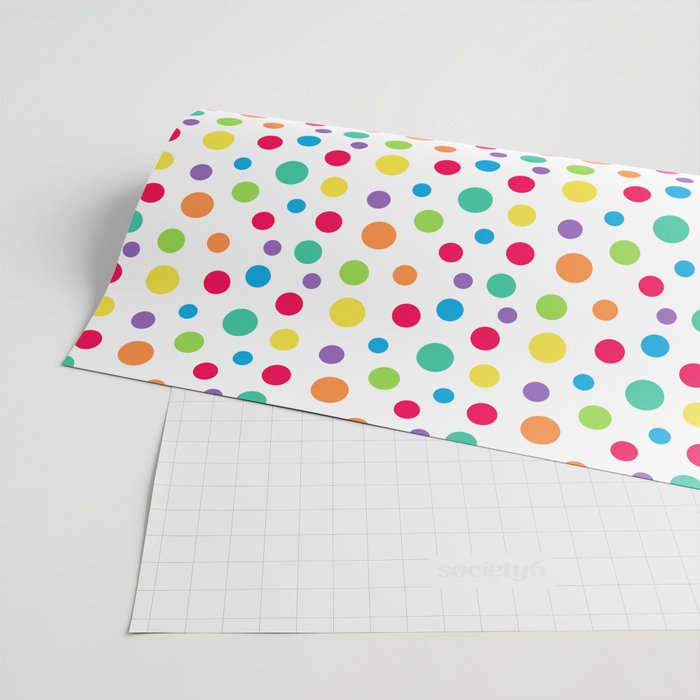 Rainbow Polka Dot Party Wrapping Paper Gallery Image 2