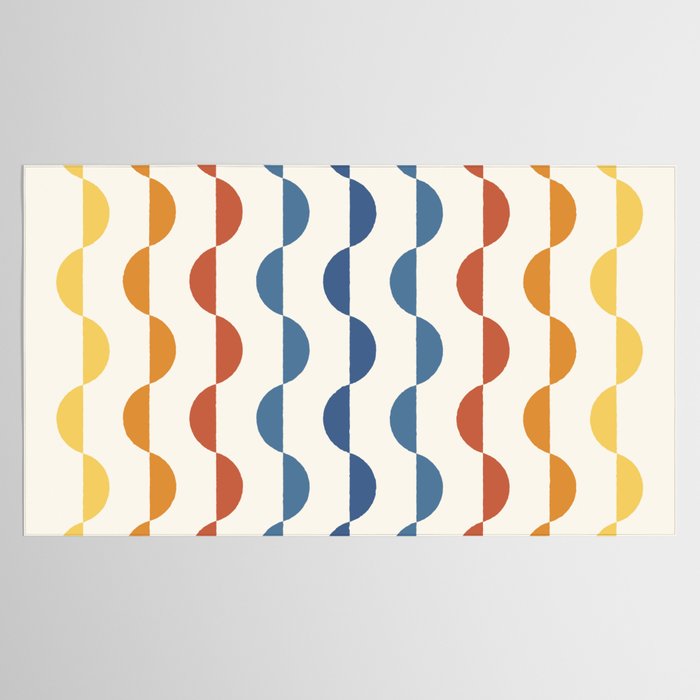 Gwynne Pattern Retro Shapes - Colorful 70's Tablecloth Gallery Image 2
