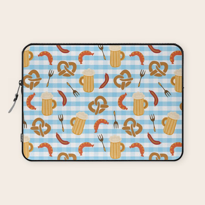 Oktoberfest Prezels Beer Sausages Laptop Sleeve Gallery Image 1