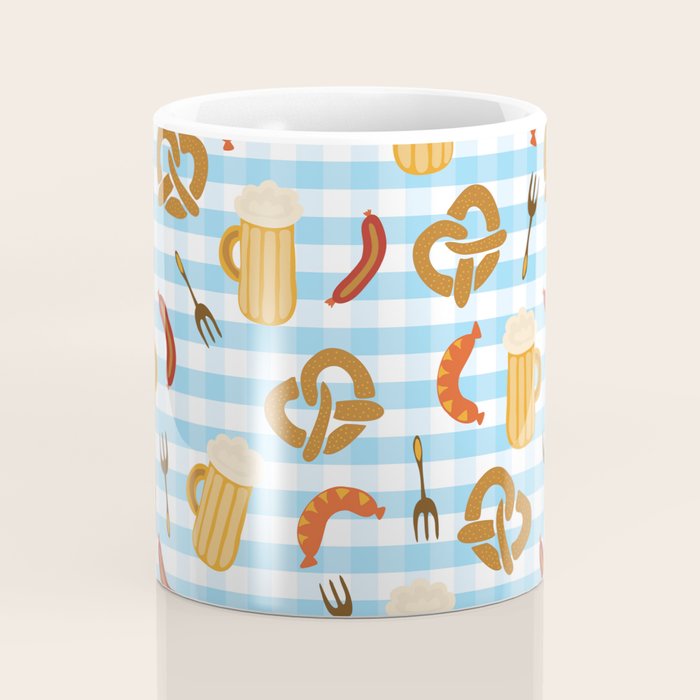 Oktoberfest Prezels Beer Sausages Coffee Mug Gallery Image 4