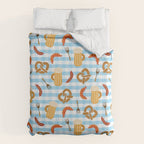 Oktoberfest Prezels Beer Sausages Duvet Cover Gallery Image 6