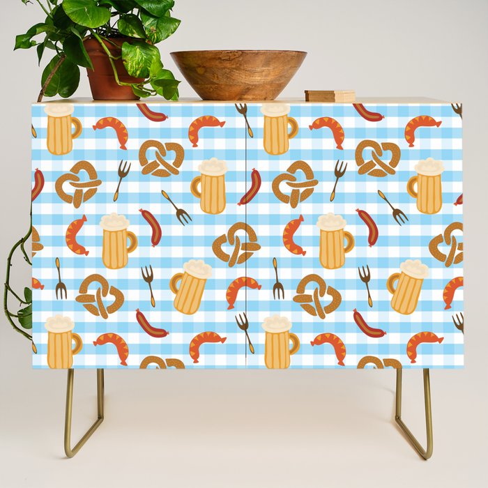 Oktoberfest Prezels Beer Sausages Credenza Gallery Image 1