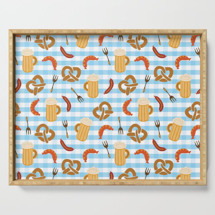 Oktoberfest Prezels Beer Sausages Serving Tray Gallery Image 1
