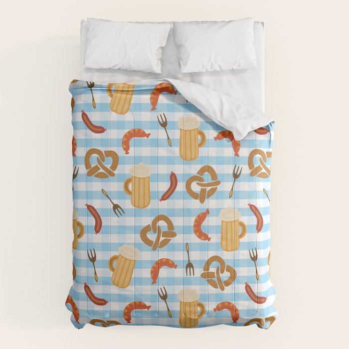Oktoberfest Prezels Beer Sausages Comforter Gallery Image 1