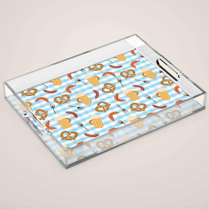 Oktoberfest Prezels Beer Sausages Acrylic Tray Gallery Image 1