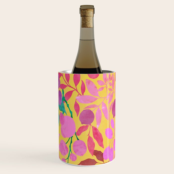 Exotic Fruit Garden Tropical Summer Foliage And Fruit Yellow Wine Chiller Gallery Image 2