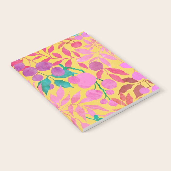 Exotic Fruit Garden Tropical Summer Foliage And Fruit Yellow Notebook Gallery Image 1